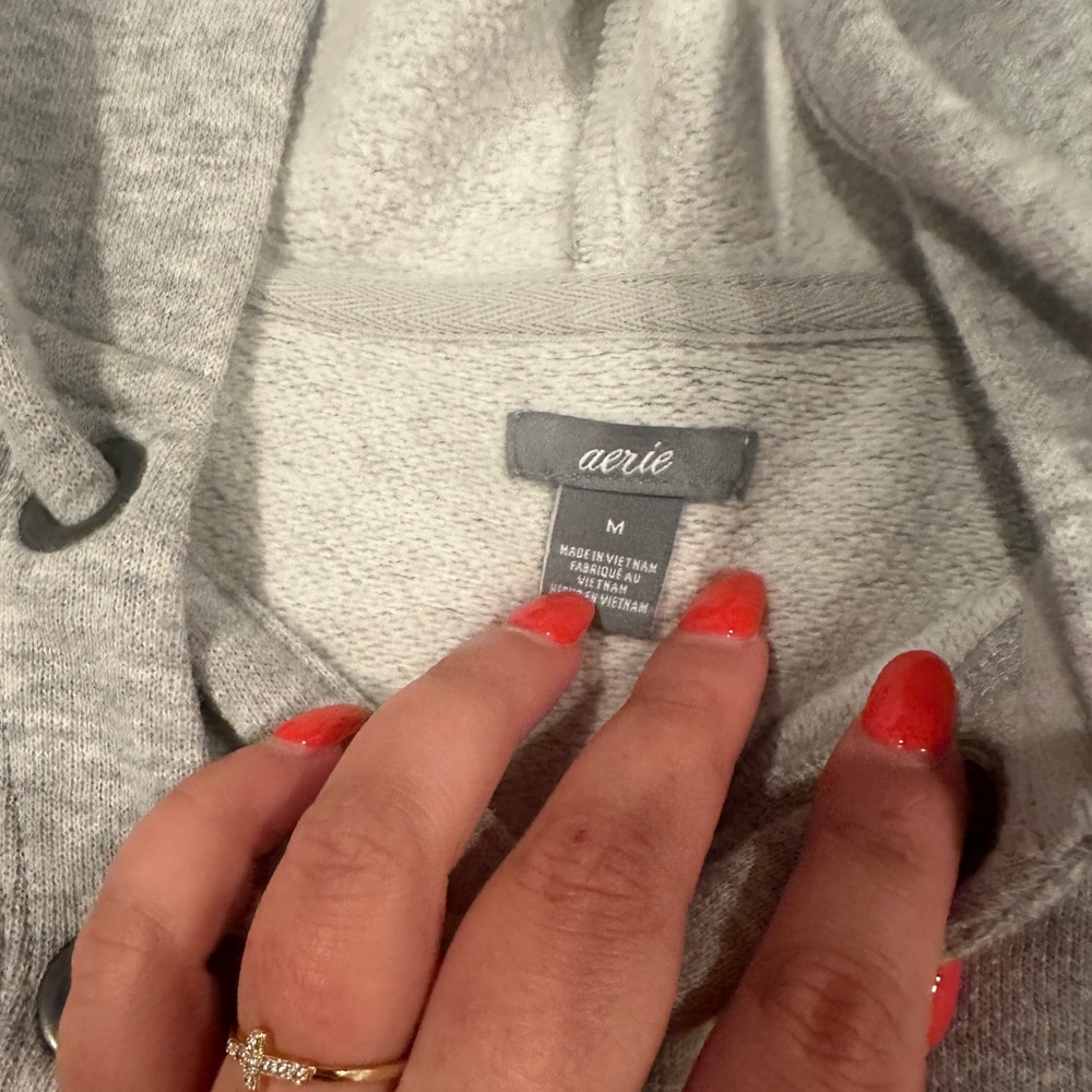 Aerie Gray Women's Hoodie - Picture 2 of 2